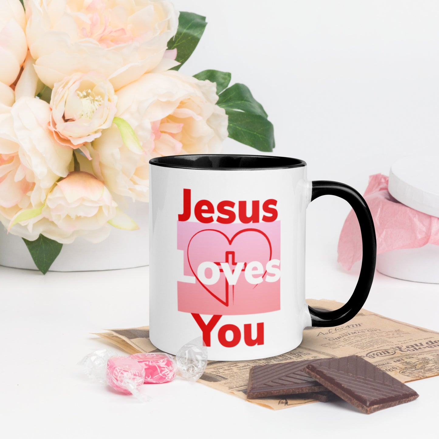 Jesus Loves You Mug with Color Inside