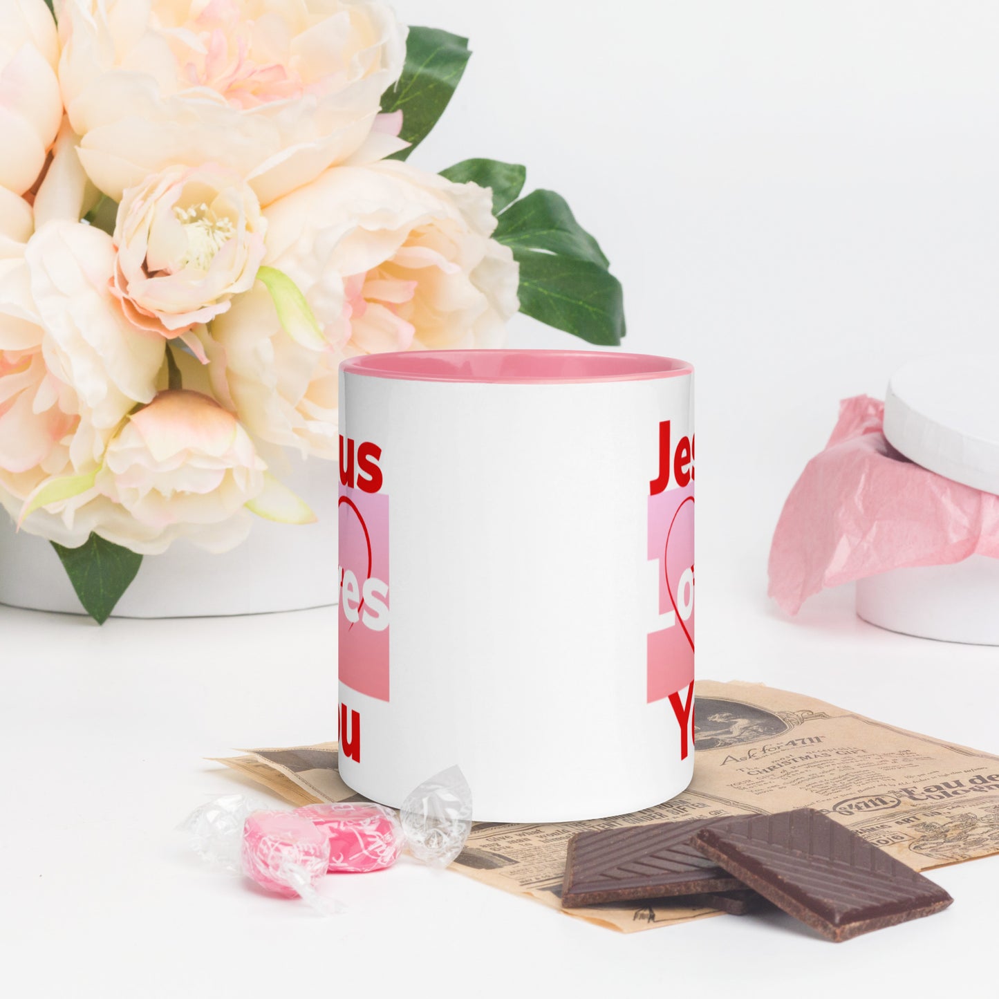 Jesus Loves You Mug with Color Inside