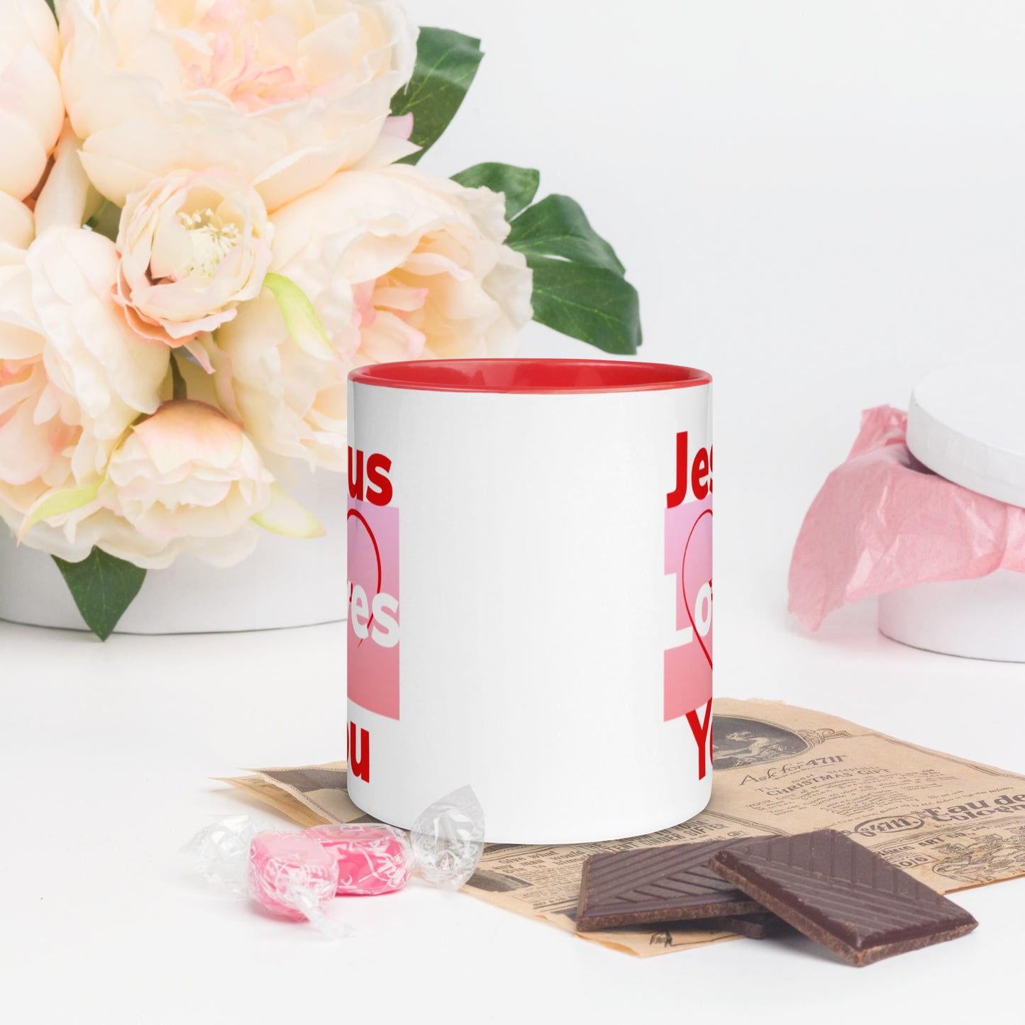 Jesus Loves You Mug with Color Inside