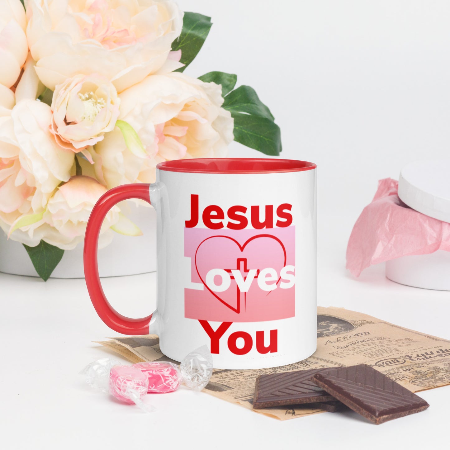 Jesus Loves You Mug with Color Inside