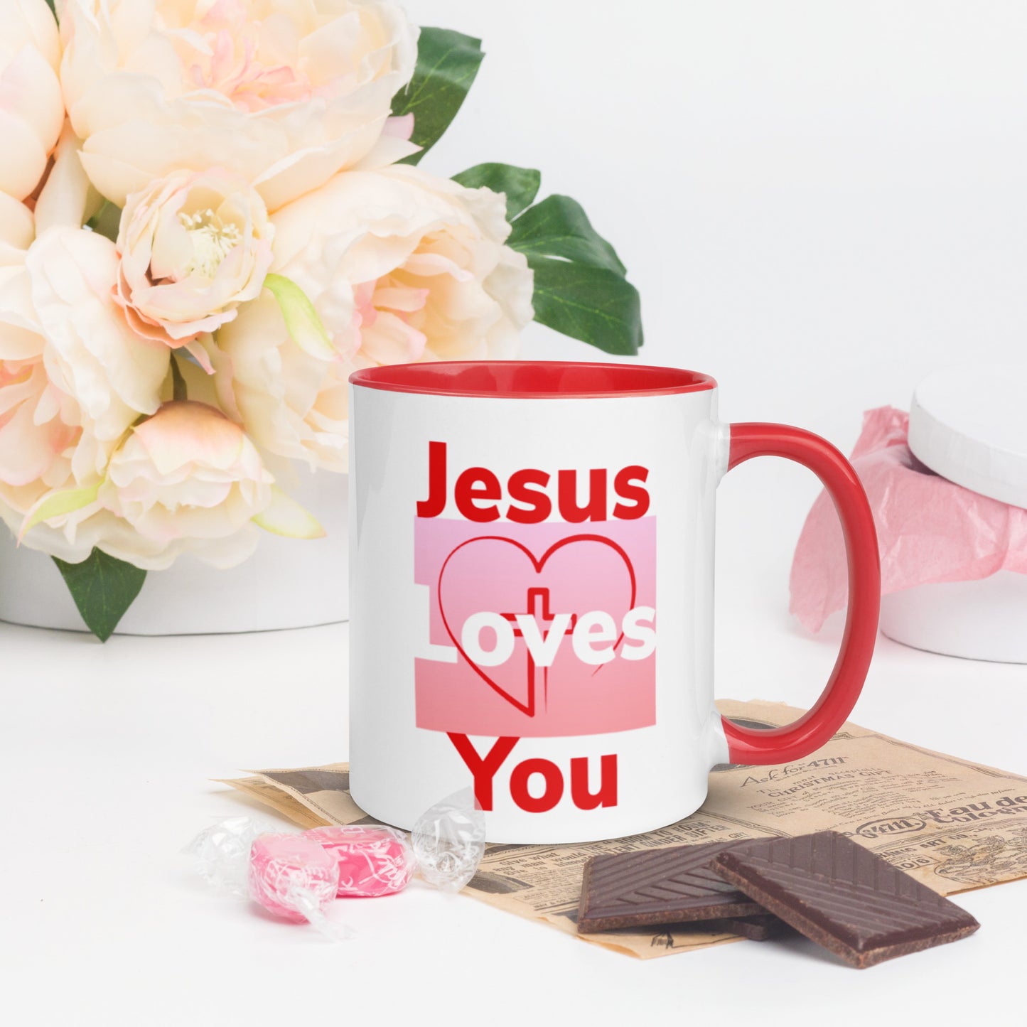 Jesus Loves You Mug with Color Inside