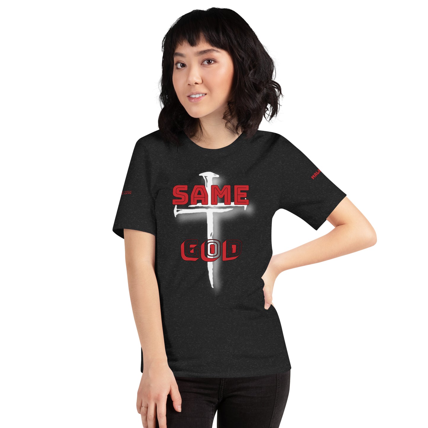 Same God Unisex black t-shirt