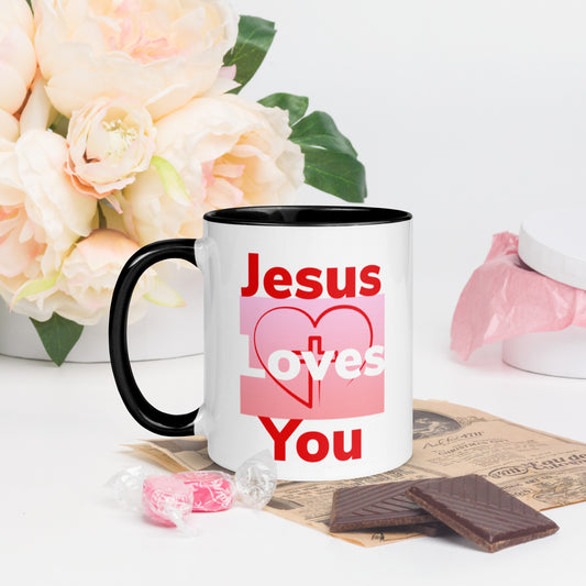 Jesus Loves You Mug with Color Inside